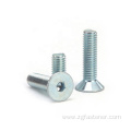 grade 8.8 blue white zinc hex socket flat head screw